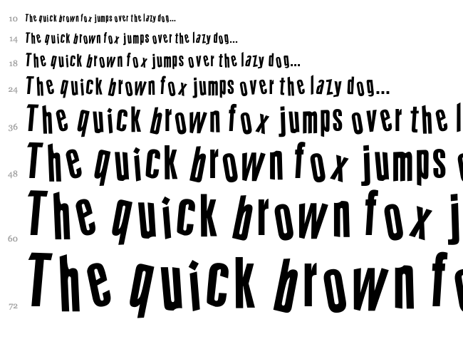 Crazy Style font waterfall